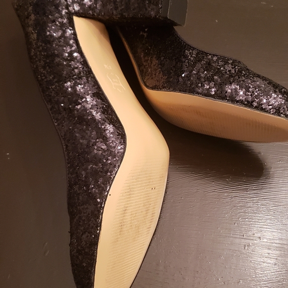 TALBOTS Heels US 8.5 Suede Leather Black Round Toe - Picture 6 of 8
